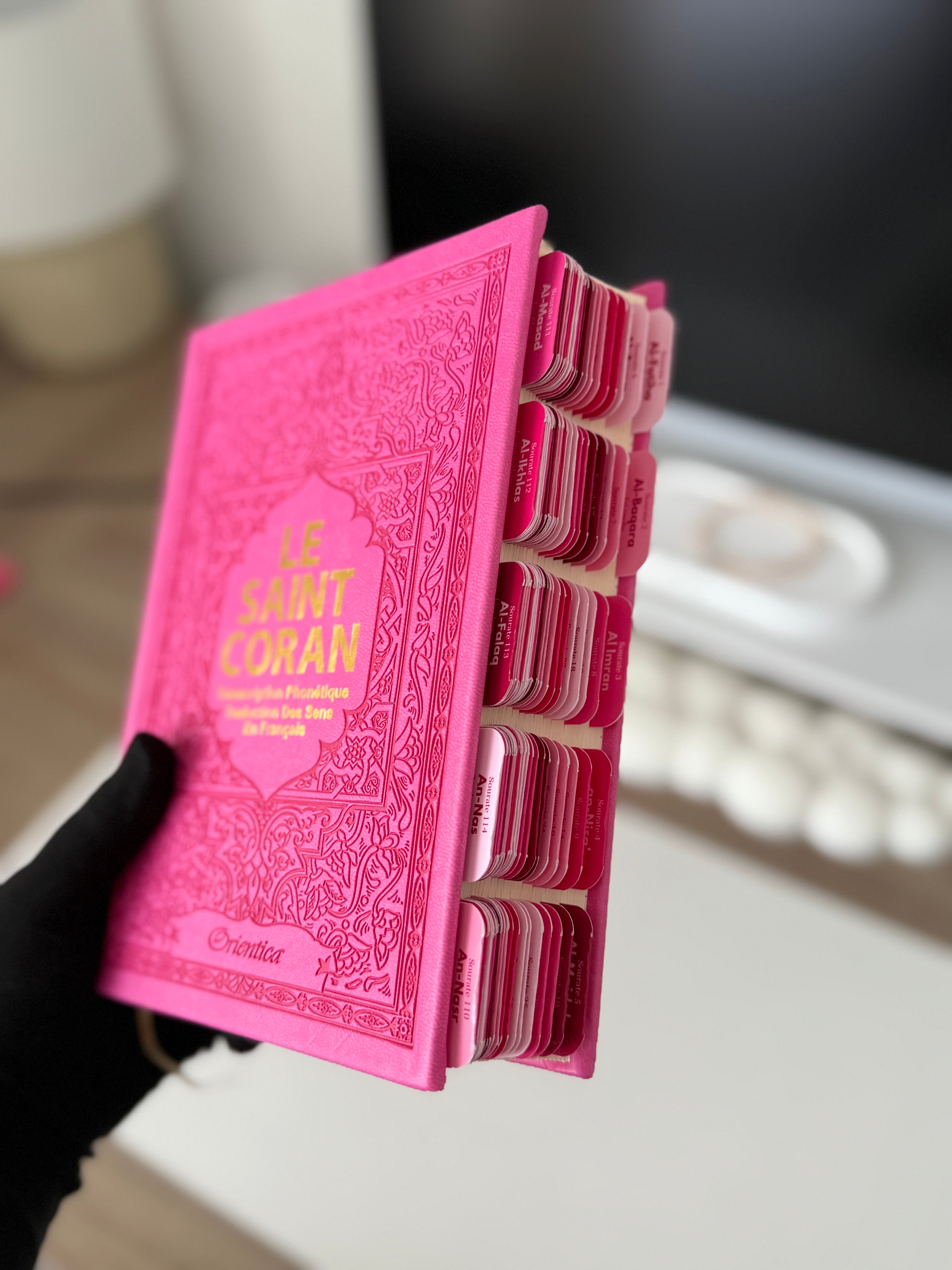 Qur’an avec onglets framboise