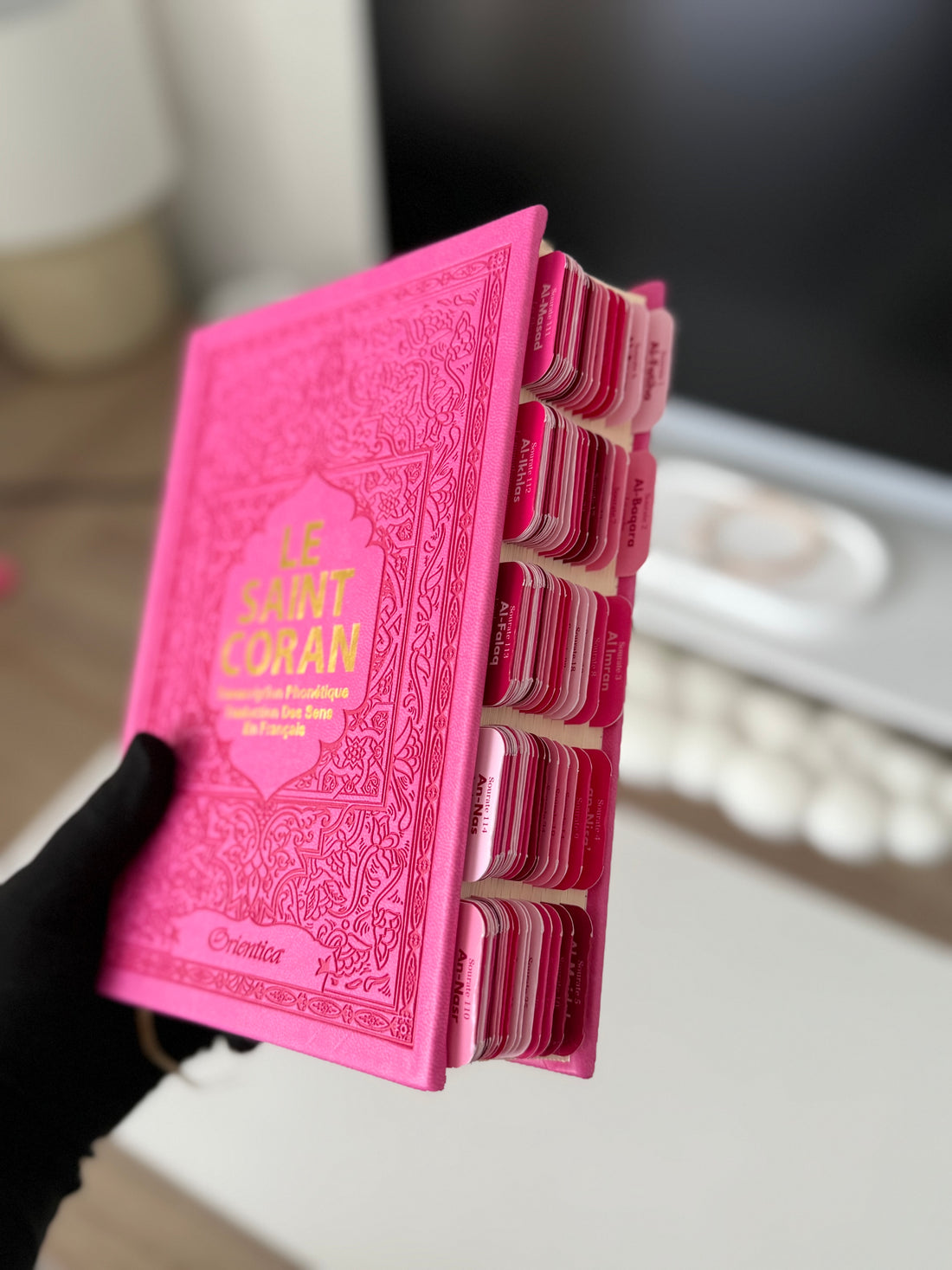 Qur’an avec onglets framboise