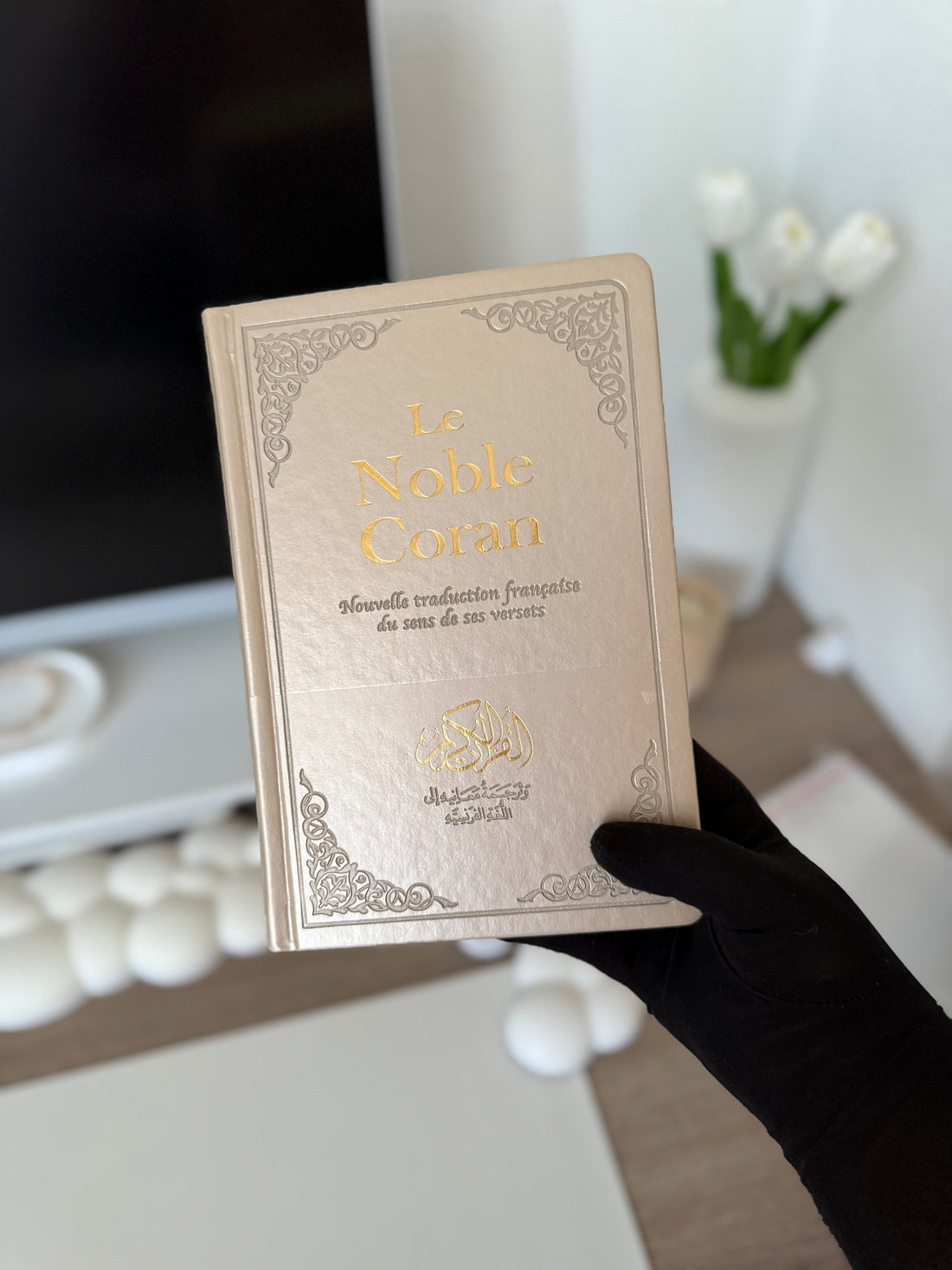 Rigid bilingual beige Quran - Tawhid