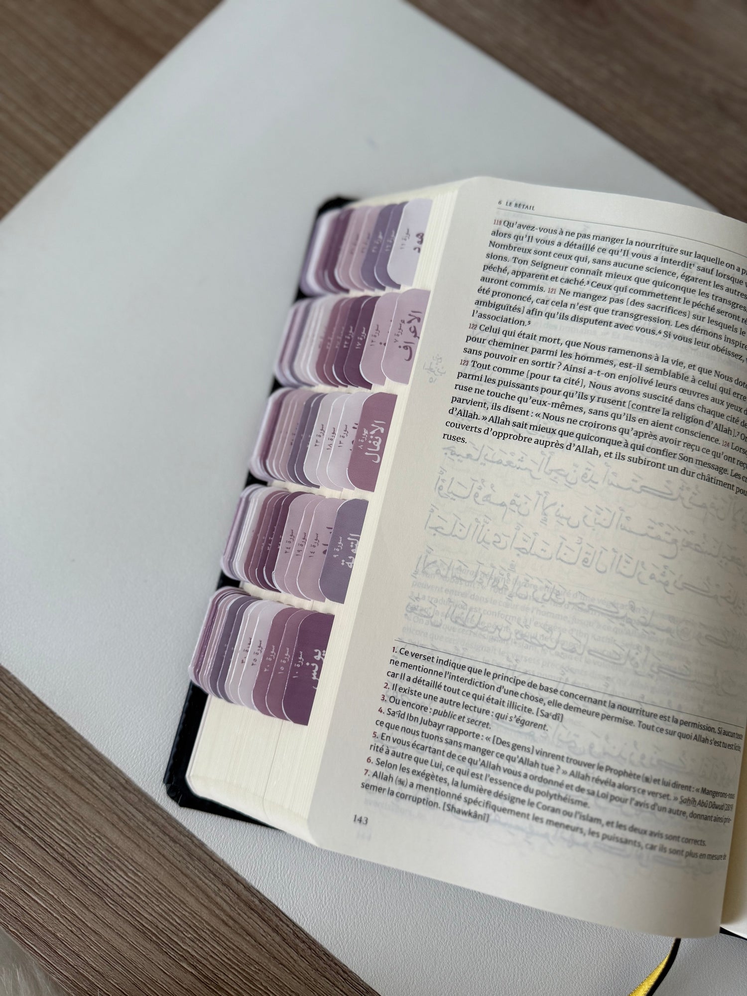 Qur’an avec onglets Pink lavender