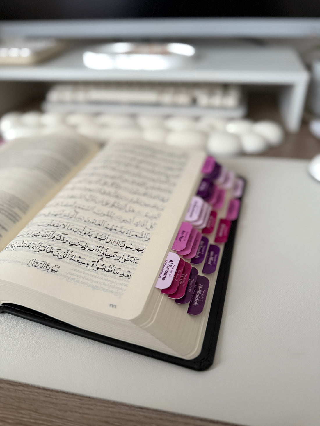 Qur’an avec onglets prune