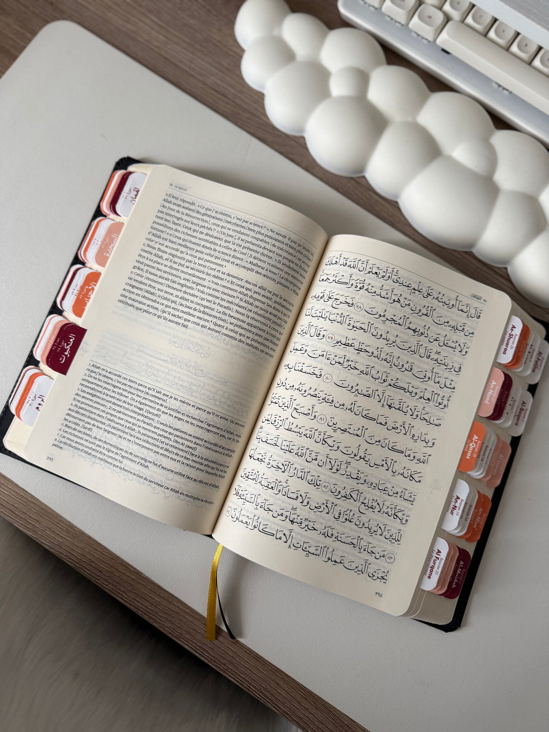 Qur’an avec onglets pêche