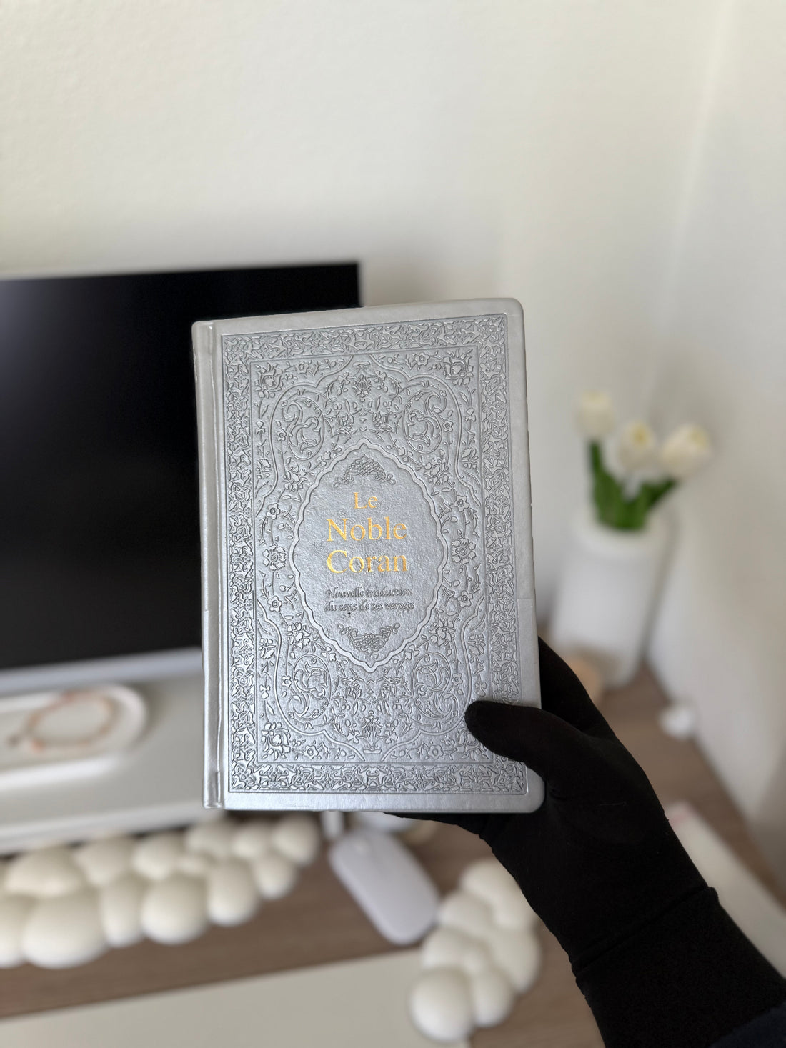 Bilingual Silver Quran with QR Code - Tawhid