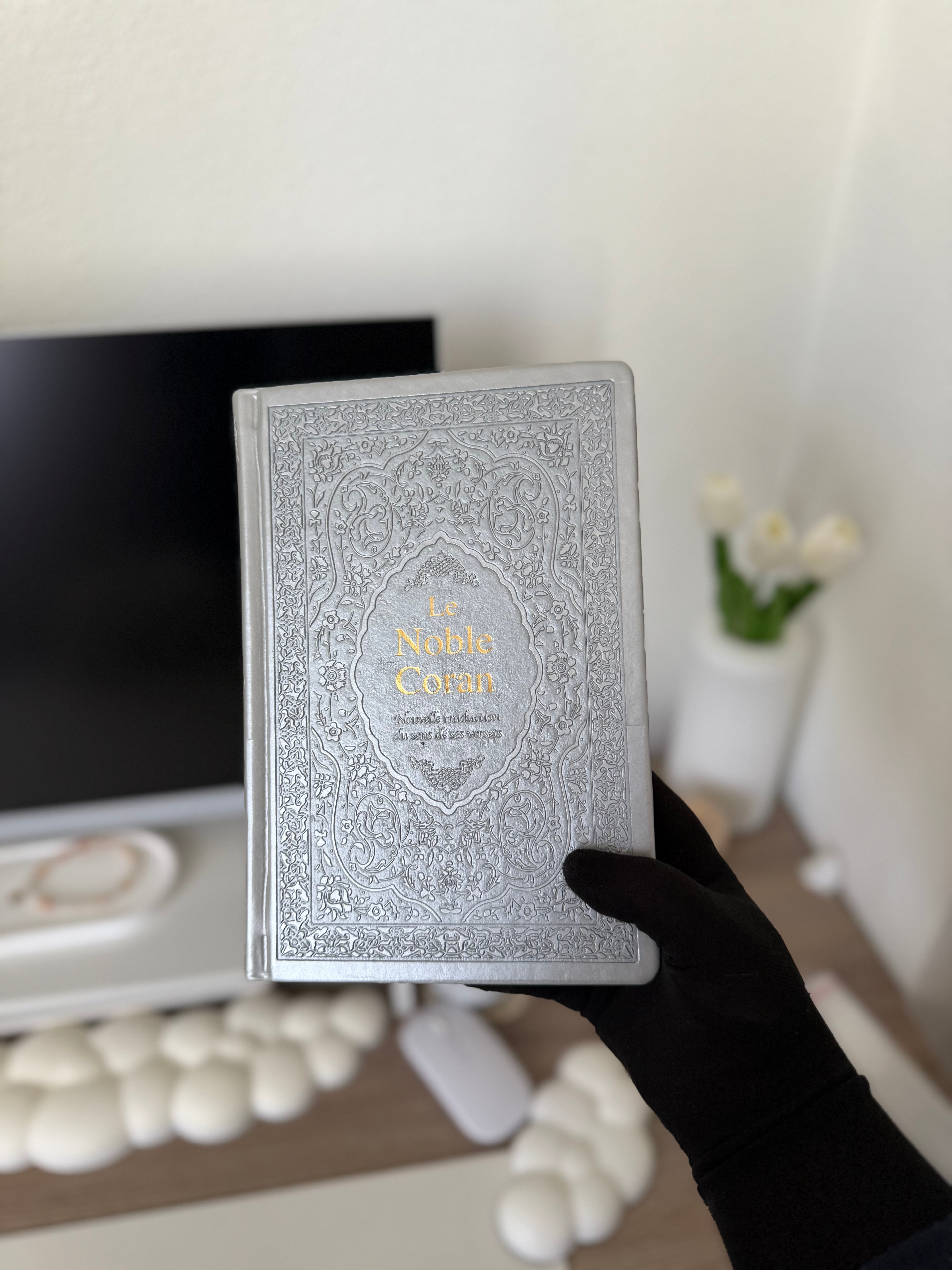 Bilingual Silver Quran with QR Code - Tawhid
