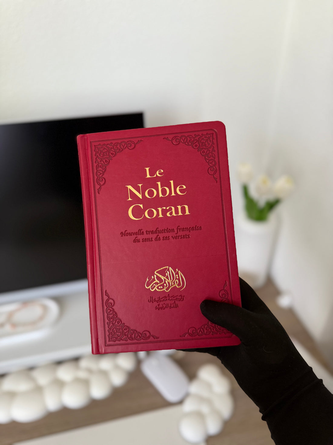 Bilingual pink Quran in burgundy - Tawhid